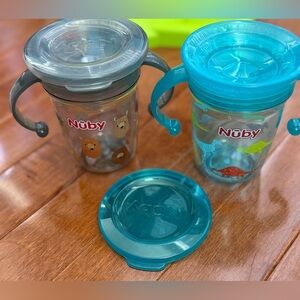 NUBY NO SPILL TRITAN ICE BEAR/DINOSAUR PRINTED WONDER CUP